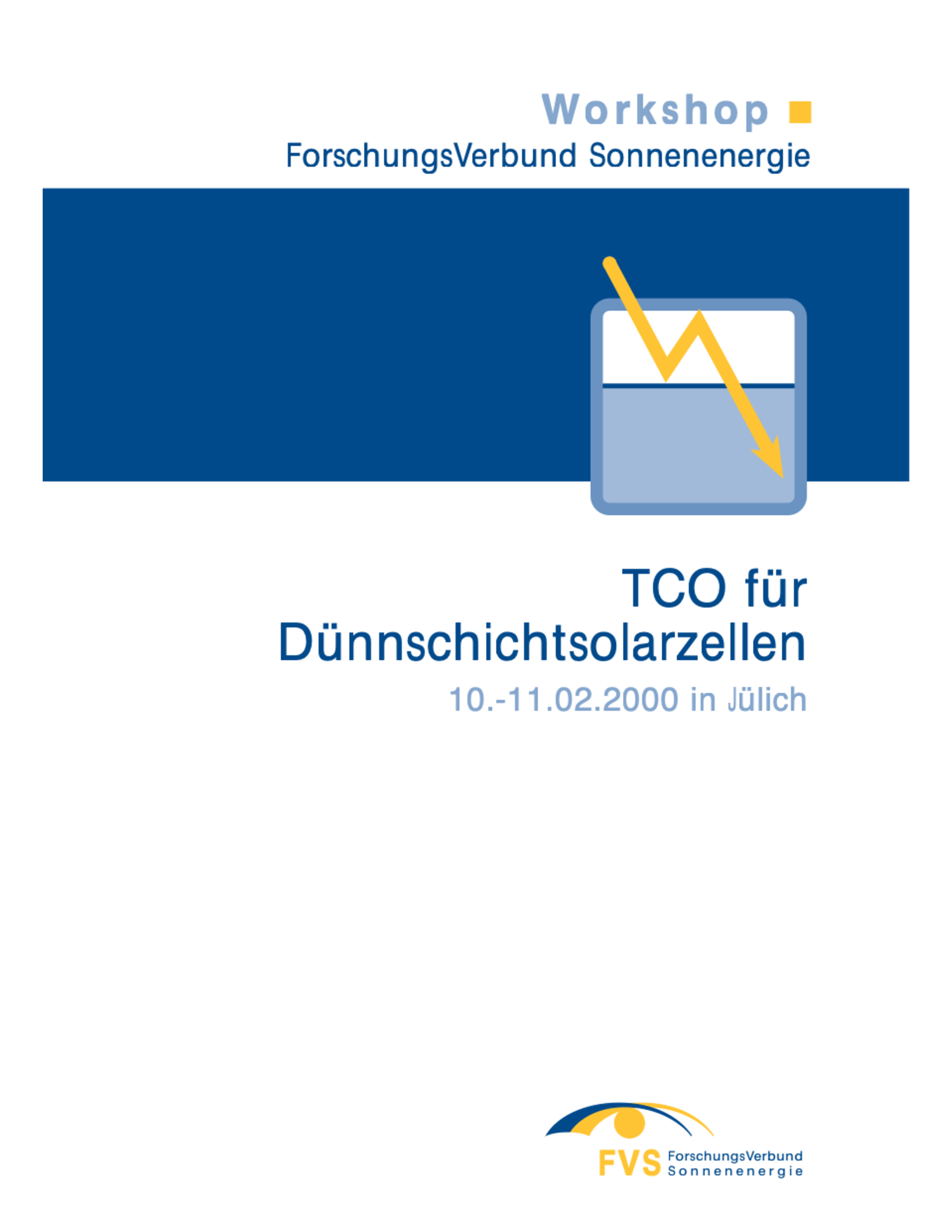 Workshop 2000: TCO für Dünnschichtsolarzellen / Teil 1