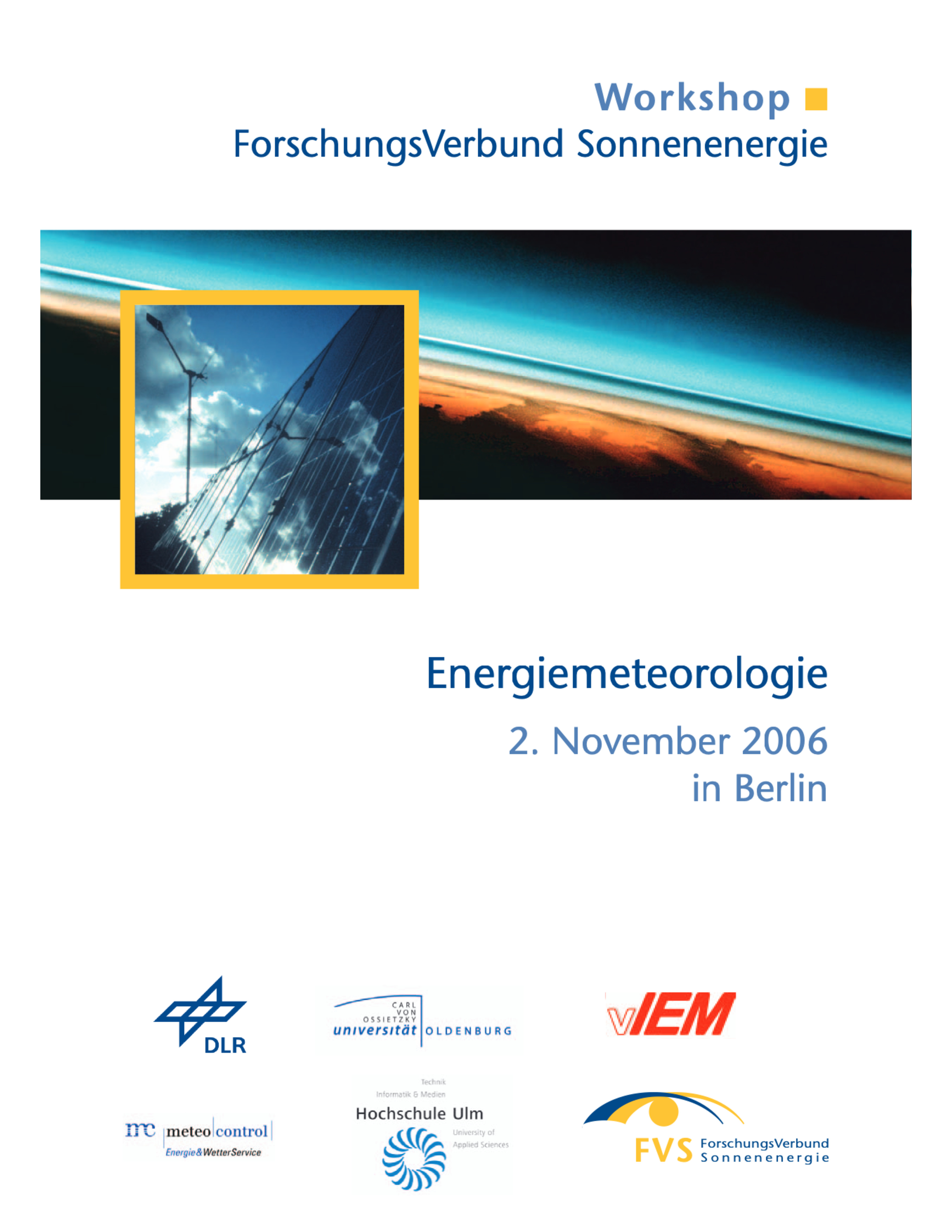 Workshop 2006: Energiemeteorologie