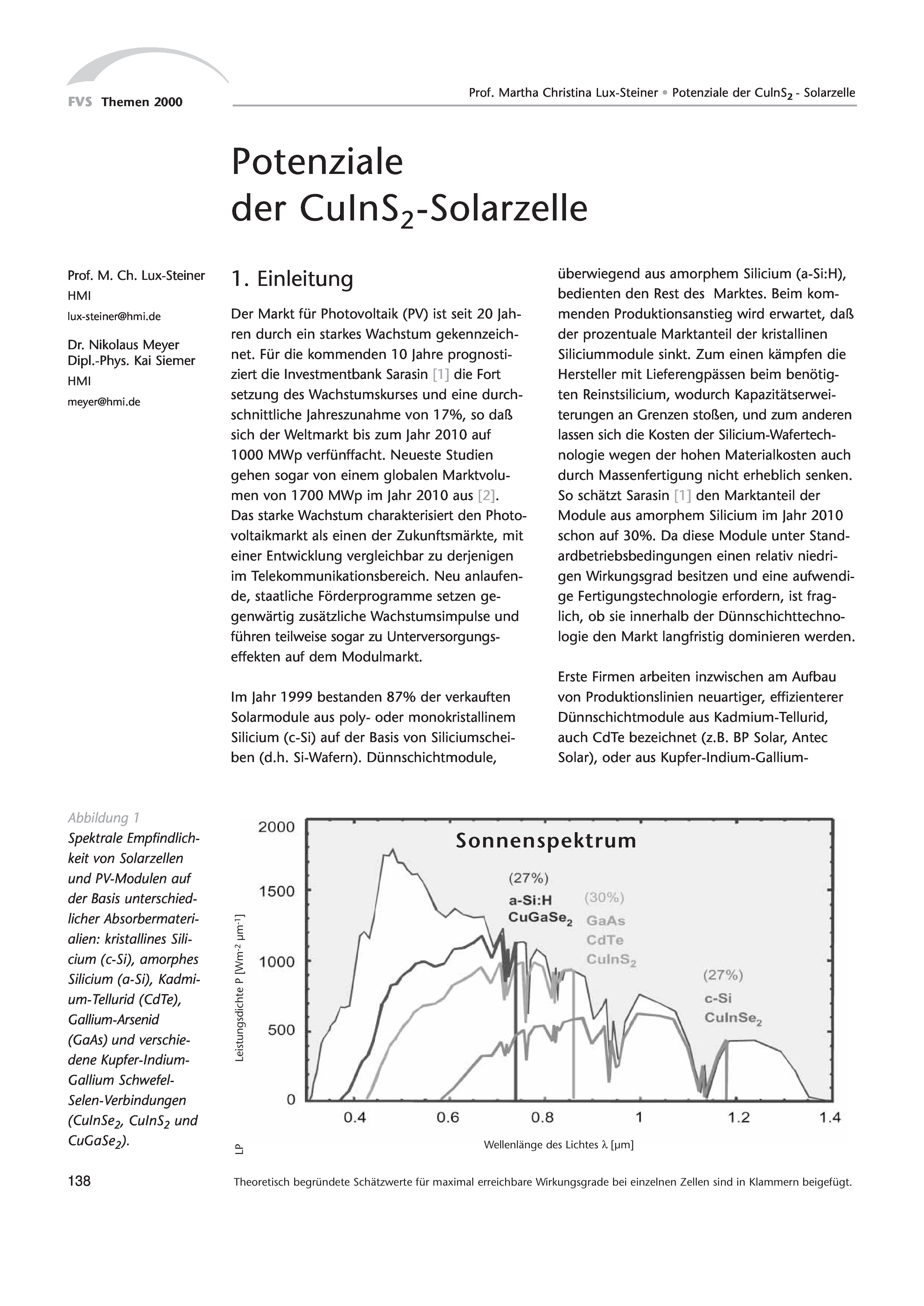 Themen 2000: Sonne - Die Energie des 21. Jahrhunderts