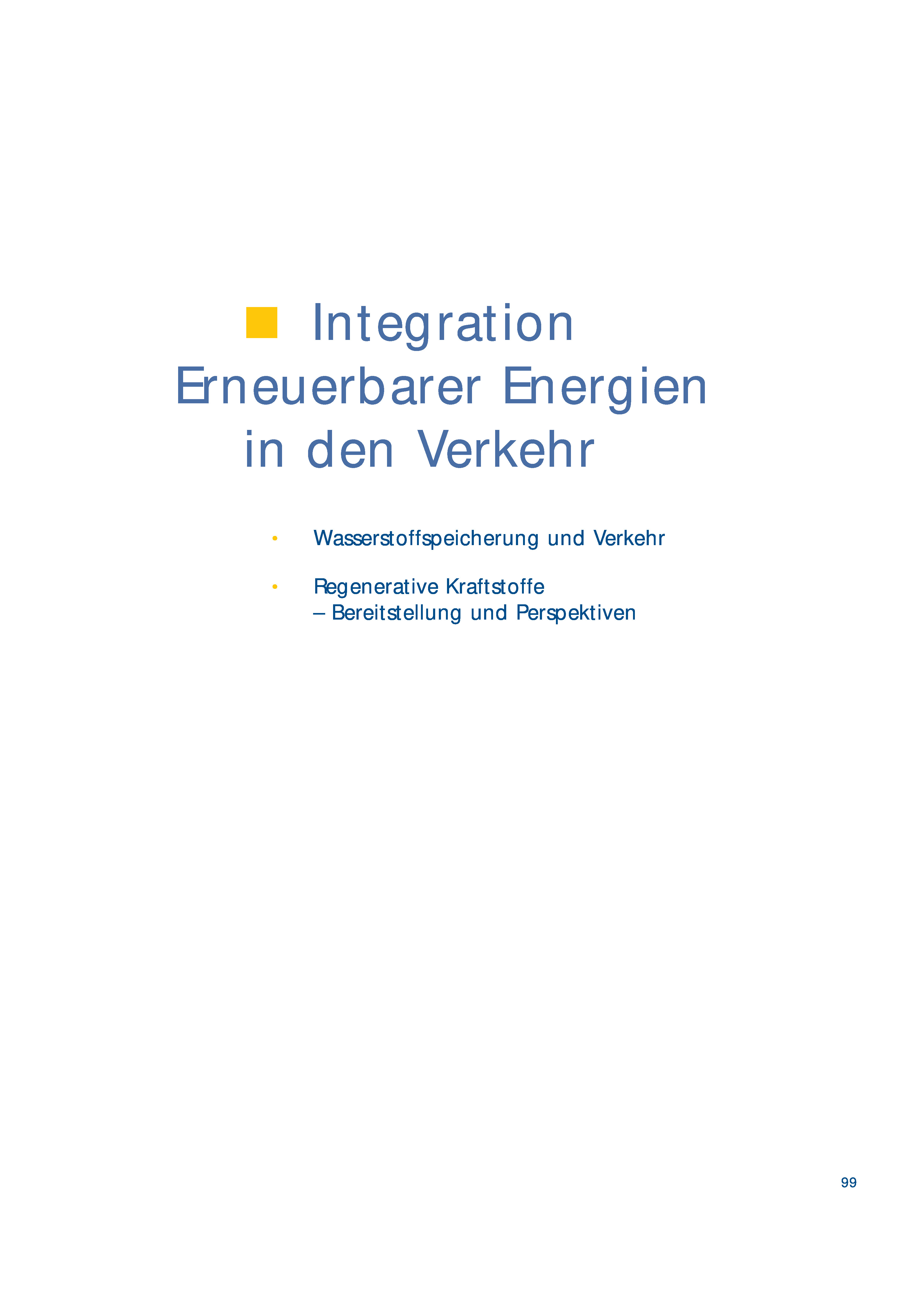 Themen 2001: Integration erneuerbarer Energien