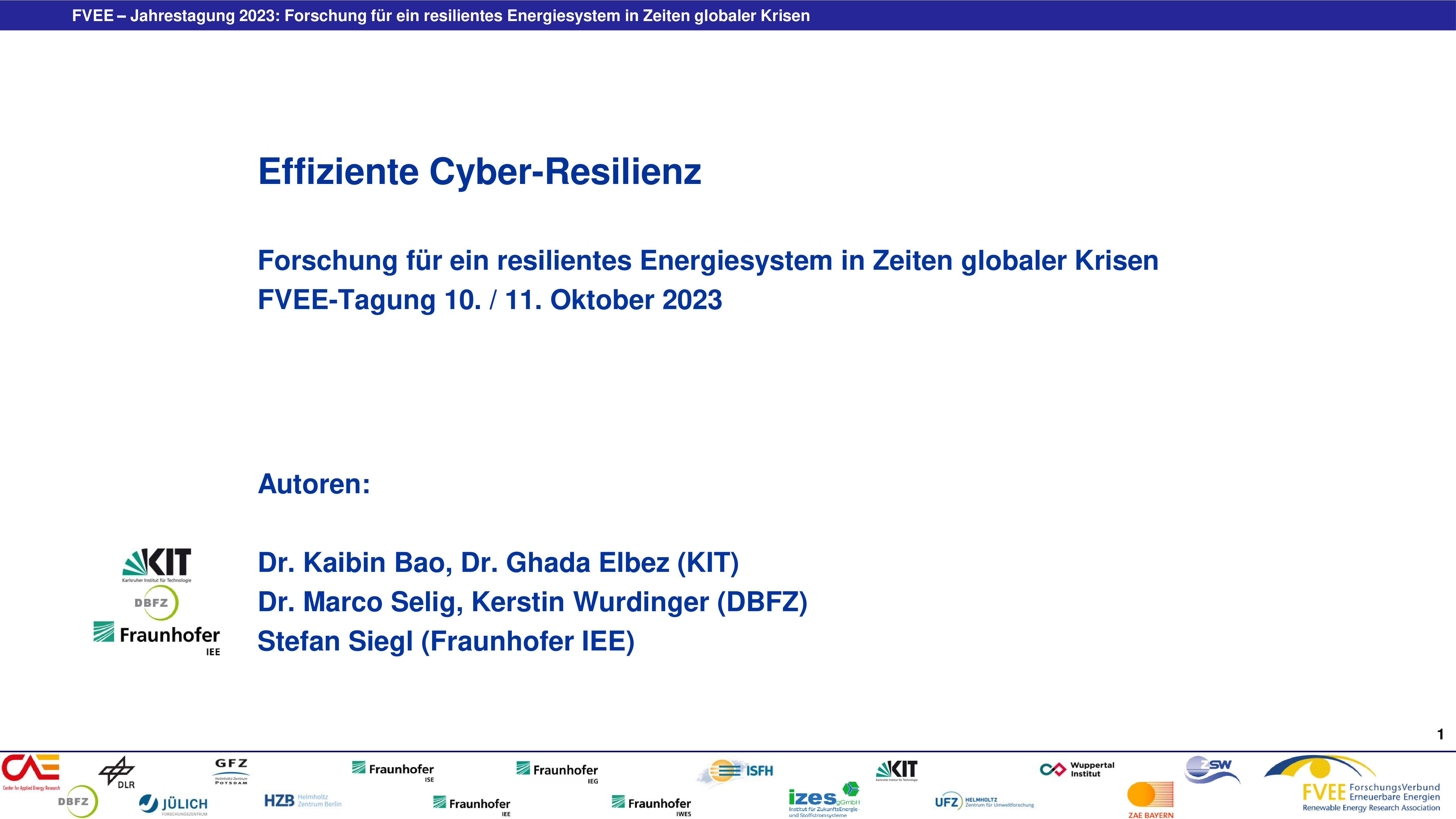 Effiziente Cyber-Resilienz (Bao - KIT)