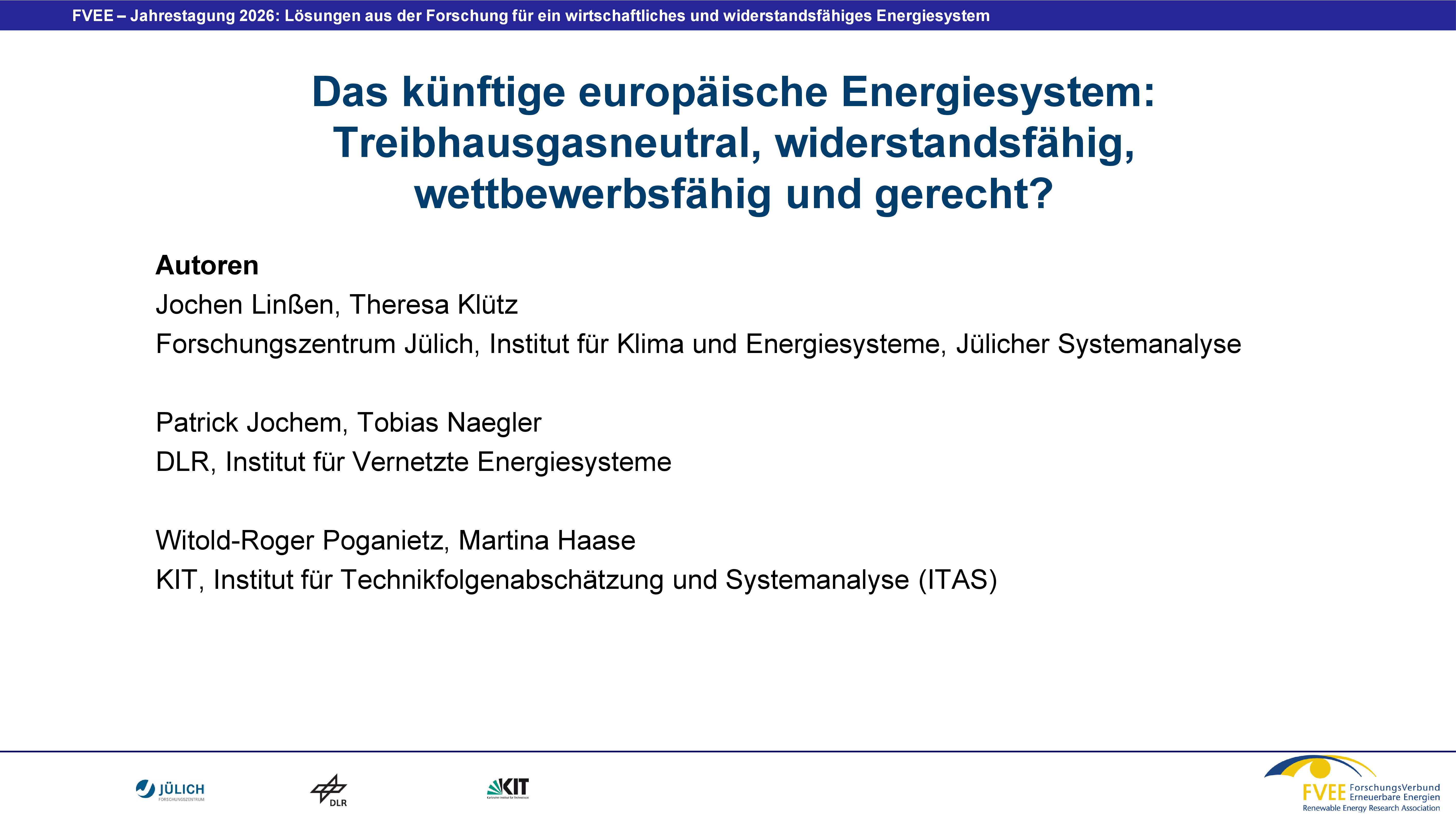 Vorschau des PDFs "Die Quadratur des Kreises: Das künftige europäische Energiesystem – treibhausgasneutral, widerstandsfähig, wettbewerbsfähig und gerecht? (Linßen) - PDF (4,52 MB)"