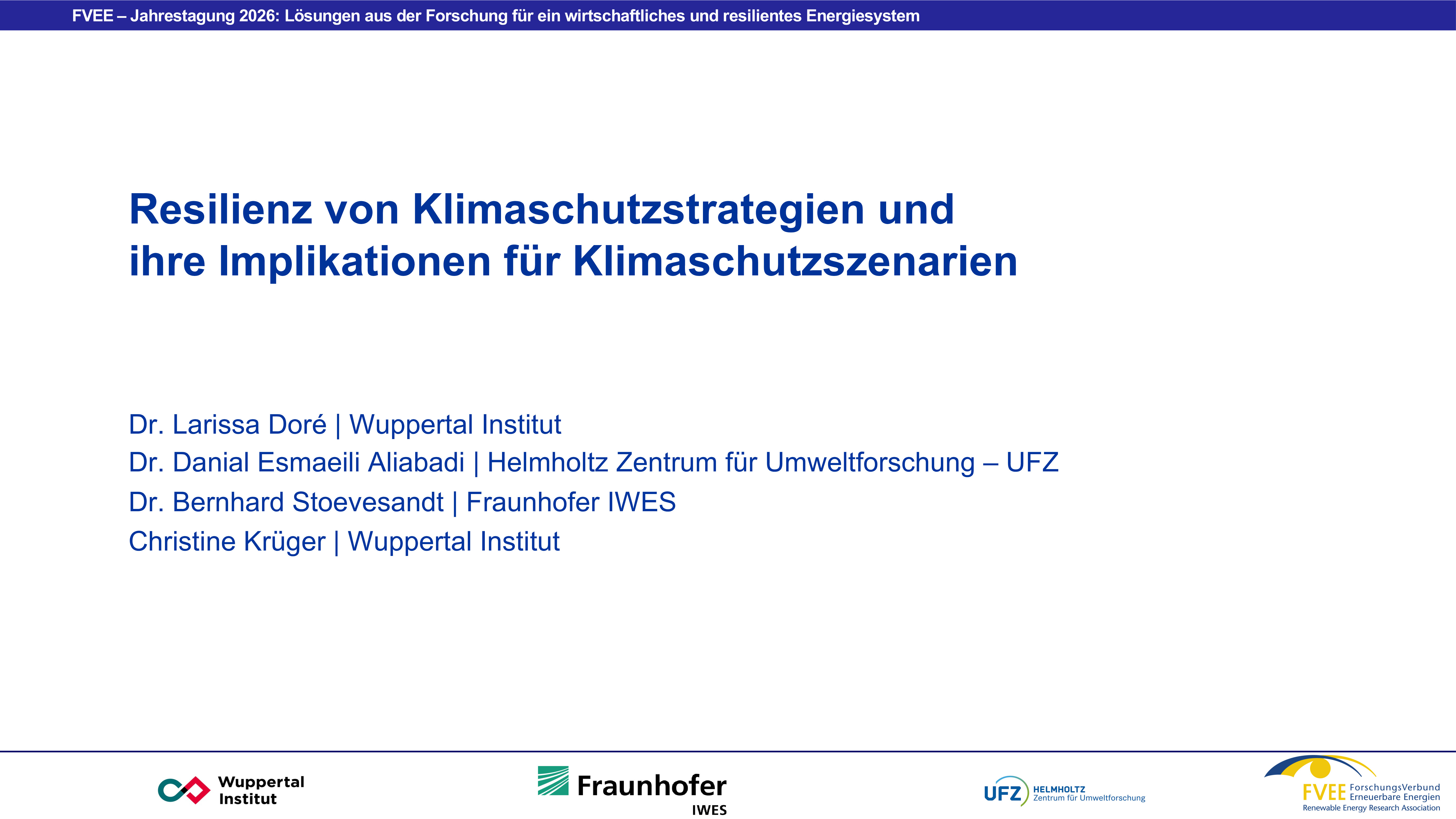 Vorschau des PDFs "Resilienz von Klimaschutzstrategien und ihre Implikationen für Klimaschutzszenarien (Doré) - PDF (1,41 MB)"